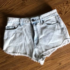 NWOT super high rise jean shorts